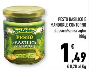 Conad PESTO BASILICO E MANDORLE CONTORNO classico/senza aglio 180g offerta