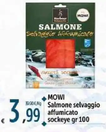 Carrefour Market MOWI Salmone selvaggio affumicato sockeye gr 100 offerta