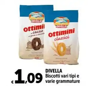 Carrefour Market DIVELLA Biscotti vari tipi offerta