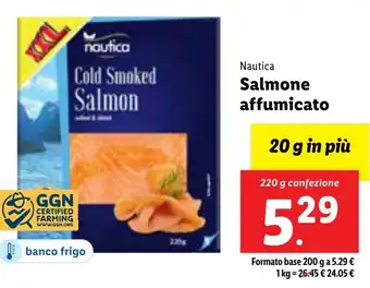 Lidl Nautica Salmone affumicato 220 g confezione offerta