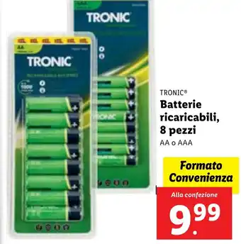 Lidl TRONIC Batterie ricaricabili, 8 pezzi offerta