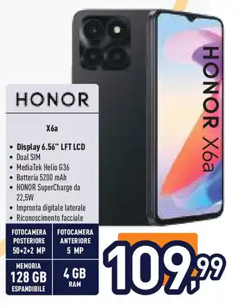 Unieuro HONOR X6a offerta