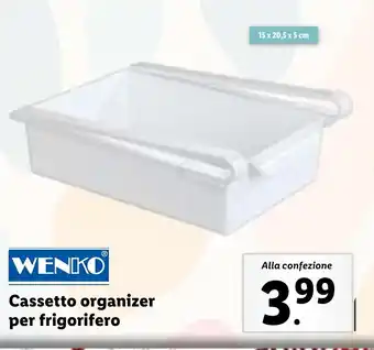 Lidl WENKO Cassetto organizer per frigorifero offerta