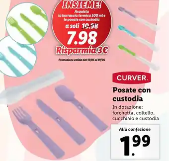 Lidl CURVER Posate con custodia offerta