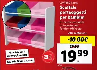 Lidl LIVARNO home Scaffale portaoggetti per bambini offerta