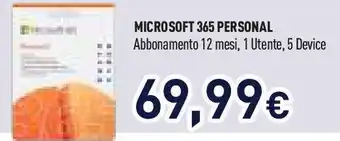 Unieuro MICROSOFT 365 PERSONAL offerta