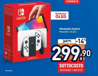 Unieuro Nintendo Switch Modello OLED offerta