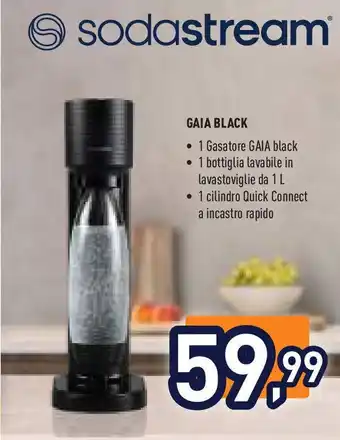 Unieuro sodastream GAIA BLACK offerta