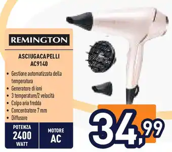 Unieuro REMINGTON ASCIUGACAPELLI AC9140 offerta