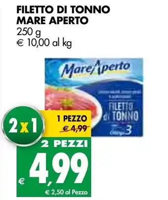 Tigros Mare Aperto Filetto di Tonno 250g offerta