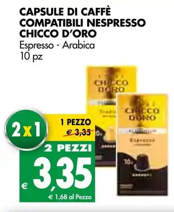 Tigros Chicco d'Oro Capsule di Caffè Compatibili Nespresso 10pz offerta