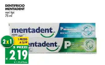 Tigros Mentadent Dentifricio 75ml offerta