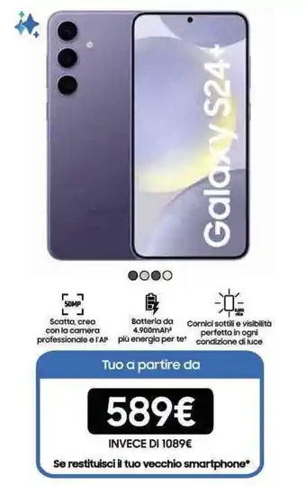 Euronics SAMSUNG Galaxy S24+ offerta