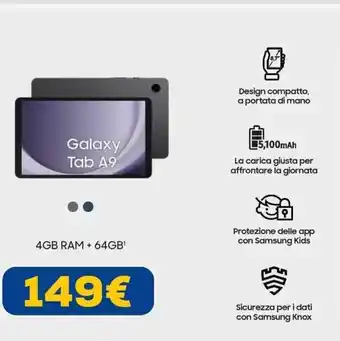 Euronics SAMSUNG Galaxy Tab A9 offerta