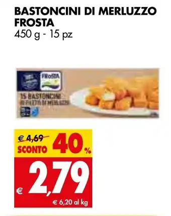 Tigros Frosta Bastoncini di Merluzzo 450g - 15pz offerta