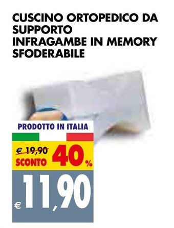 Tigros Cuscino Ortopedico da Supporto Infragambe in Memory Sfoderabile offerta