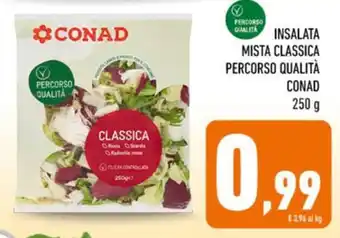 Conad City INSALATA MISTA CLASSICA PERCORSO QUALITÀ CONAD 250 g offerta