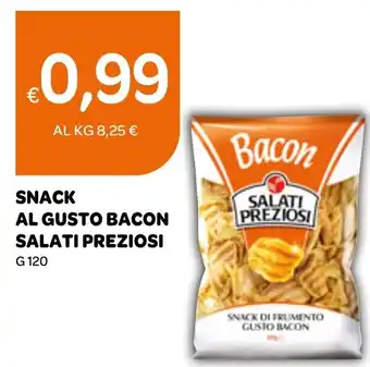 Ekom SNACK AL GUSTO BACON SALATI PREZIOSI G 120 offerta