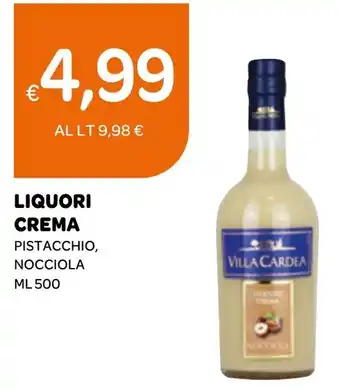 LIQUORI CREMA PISTACCHIO, NOCCIOLA ML 500