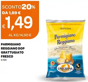 Ekom PARMIGIANO REGGIANO DOP GRATTUGIATO FRESCO G 100 offerta
