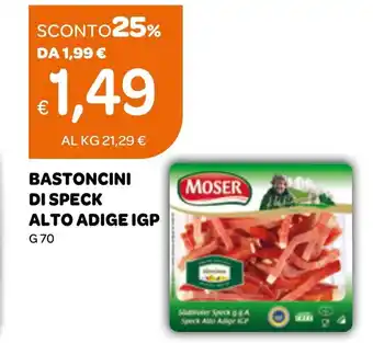 BASTONCINI DI SPECK ALTO ADIGE IGP G70