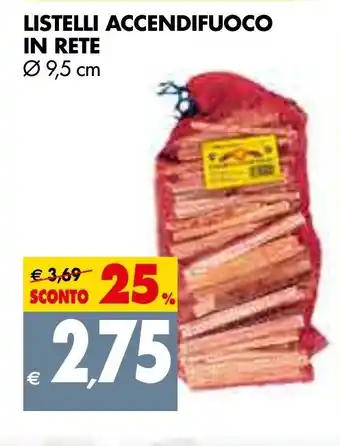 Listelli Accendifuoco in rete Ø 9,5cm