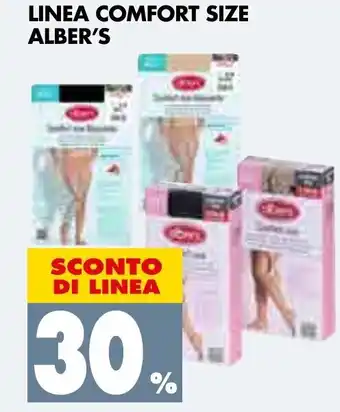 Tigros 30% Sconto Alber's Linea Comfort Size offerta