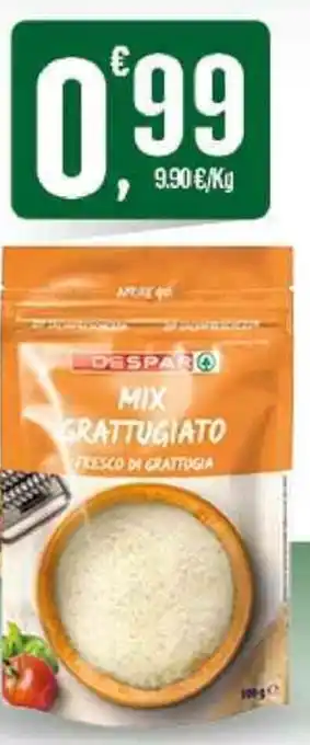 Despar FORMAGGIO GRATTUGIATO MIX DESPAR 100G offerta