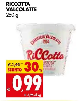 Tigros Riccotta Valcolatte 250g offerta