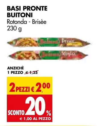 Tigros Buitoni Basi Pronte 230g offerta