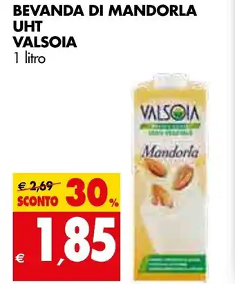 Tigros Valsoia Bevanda di Mandorla UHT 1 litro offerta