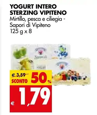 Tigros Yogurt Intero Sterzing Vipiteno 125g x 8 offerta