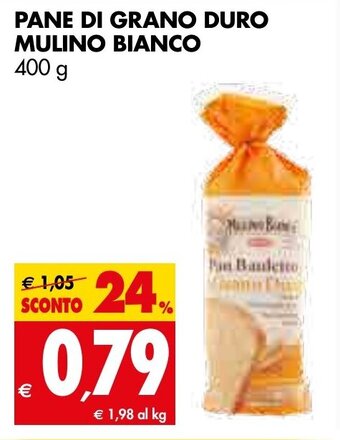 Tigros Mulino Bianco Pane di Grano Duro 400g offerta