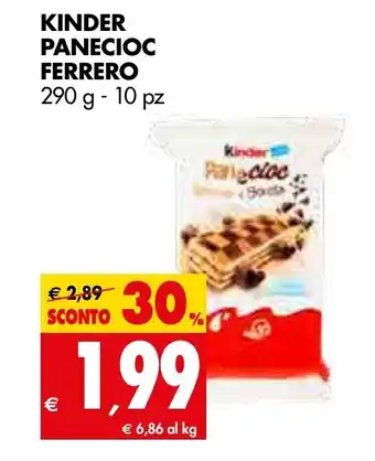 Tigros Ferrero Kinder Panecioc 290g - 10pz offerta