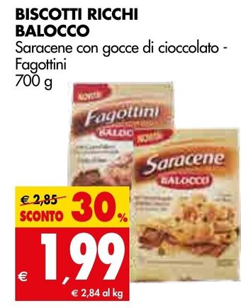 Tigros Balocco Biscotti Ricchi 700g offerta