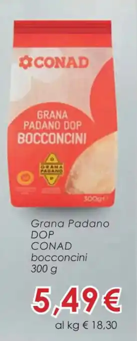 Conad Grana Padano DOP CONAD bocconcini 300 g offerta