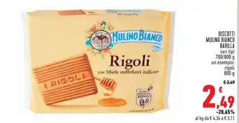 Conad BISCOTTI MULINO BIANCO BARILLA vari tipi 700/800 g offerta