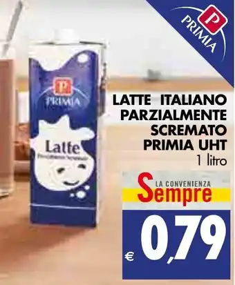 Tigros Primia Latte Italiano Parzialmente Scremato UHT 1 Litro offerta