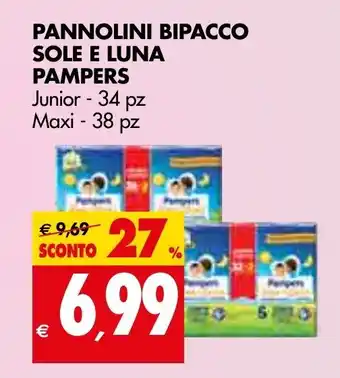 Tigros Pampers Sole e Luna Pannolini Bipacco 34pz, 38pz offerta