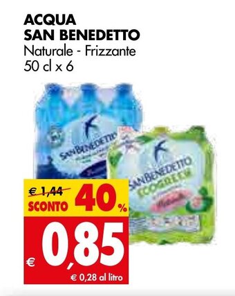 Tigros San Benedetto Acqua 50cl x 6 offerta