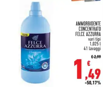 Conad AMMORBIDENTE CONCENTRATO FELCE AZZURRA vari tipi 1,025 l 41 lavaggi offerta