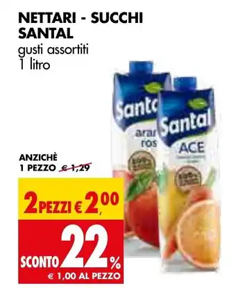 Tigros Santal Nettari - Succhi 1 litro offerta