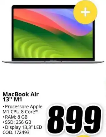 MediaWorld MacBook Air 13" M1 offerta