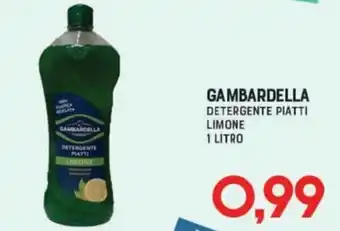Gran Risparmio GAMBARDELLA DETERGENTE PIATTI LIMONE 1 LITRO offerta