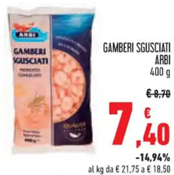 Conad GAMBERI SGUSCIATI ARBI 400 g offerta