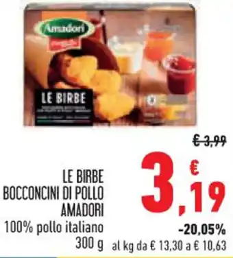 Conad LE BIRBE AMADORI 100% pollo italiano 300 g offerta