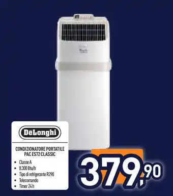 Unieuro DeLonghi CONDIZIONATORE PORTATILE PAC ES72 CLASSIC offerta