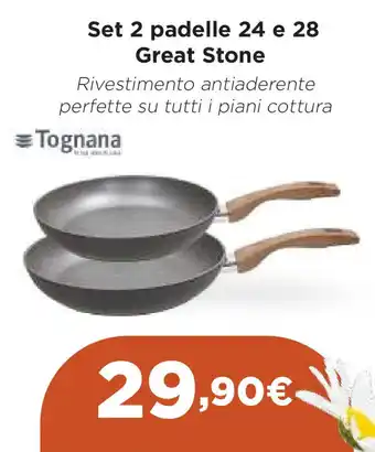 Unieuro Tognana Set 2 padelle 24 e 28 Great Stone offerta