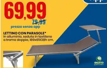 Eurospin LETTINO CON PARASOLE offerta