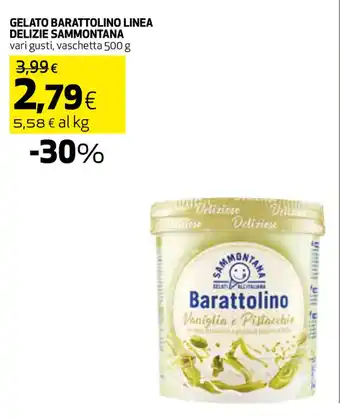 Coop GELATO BARATTOLINO LINEA DELIZIE SAMMONTANA vari gusti, vaschetta 500 g offerta